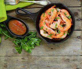 grilled large shrimp on a plate
