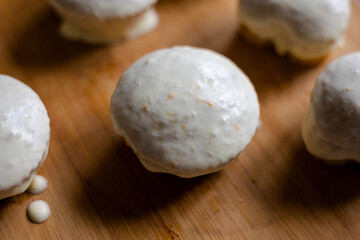 Homemade Bliss: Almond Muffins with Orange Glaze Close-Up