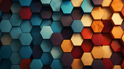  Retro Black Honeycomb Graphic Wallpaper in Colorful Brilliance,,
A Great Design Element for Various Purposes in Retro Style