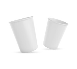 Two Cups on white background