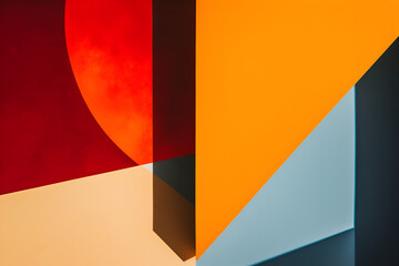 Geometrical multicolored background, minimalist coloured background | Ai generated