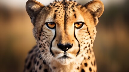 Close up portrait of Cheetah, wildlife animal background.