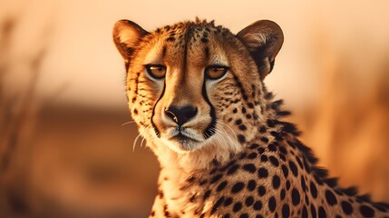 Close up portrait of Cheetah, wildlife animal background.