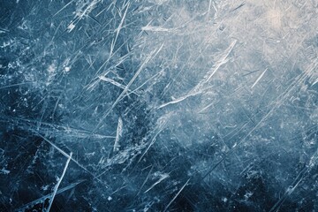 A black and white photo capturing the frozen surface. This image can be used to depict winter...