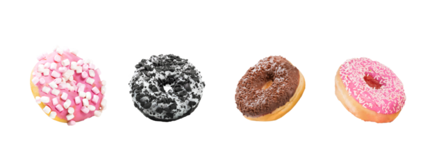 Fast sweet food concept, bakery ad design elements