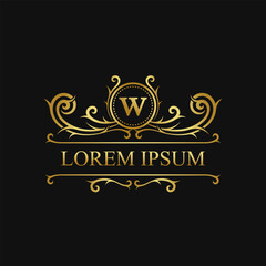 Golden luxury logo brand vector design
