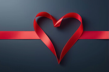 Red heart background for valentine day.