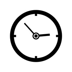 A simple clock icon – Vector illustration isolated on a transparent background