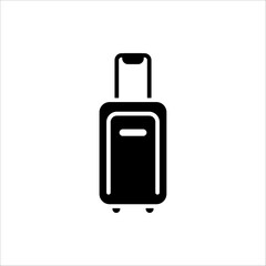 Suitcase icon. travel baggage vector icon. isolated on white background.