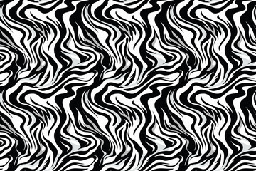 Fototapeta premium Black and white abstract zebra stripe pattern for background or texture