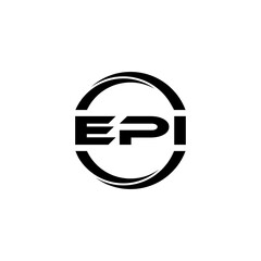 EPI letter logo design with white background in illustrator, cube logo, vector logo, modern alphabet font overlap style. calligraphy designs for logo, Poster, Invitation, etc.