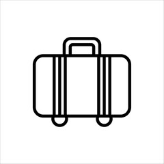 Suitcase icon. travel baggage vector icon. isolated on white background.