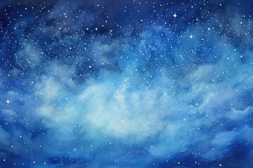 Obraz premium Starry night sky watercolor