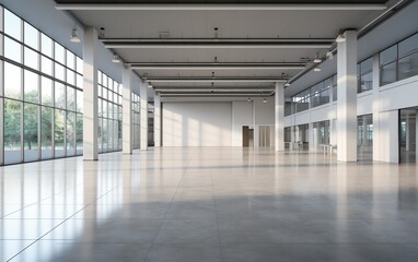 Empty hall in the modern office building - obrazy, fototapety, plakaty
