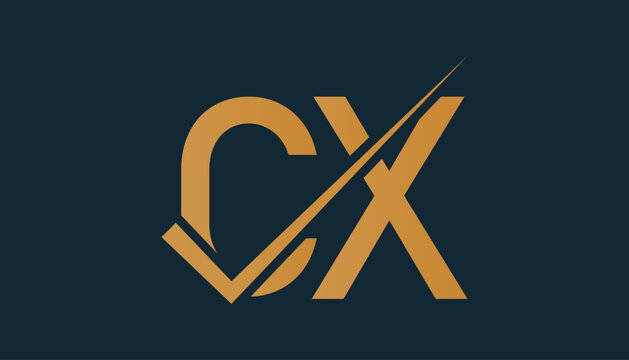 CX Letter Logo Design Template Vector. Creative initials letter CX logo concept.