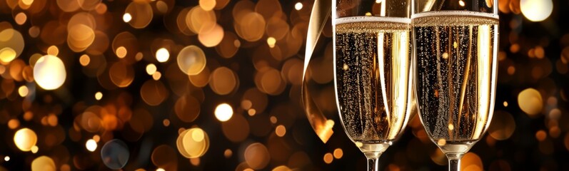 Saint valentine toast with champagne wine glasses, best wishes  - obrazy, fototapety, plakaty