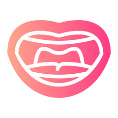 mouth gradient icon
