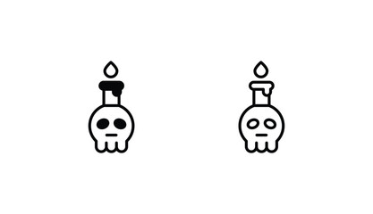 Skull icon design with white background stock illustration