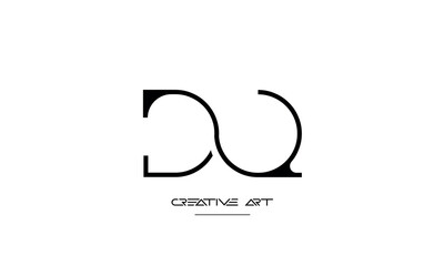 DQ, QD, D, Q abstract letters logo monogram