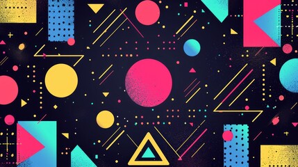 Abstract  retro, Neo Memphis, Dadaism, Cubism, Surrealism, Collage, Minimal style. Decoration art background. Abstract geometric illustration background. Abstract templates for designs. 