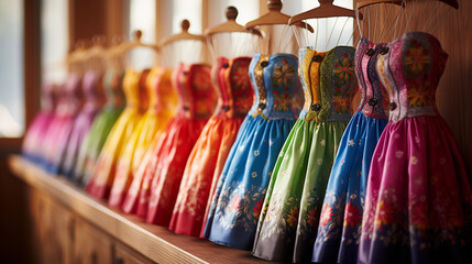 Fototapeta premium colorful clothes hanger