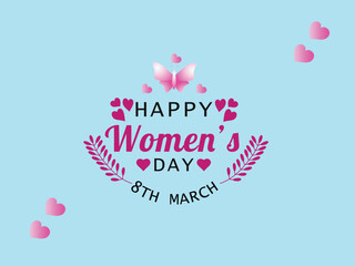 Abstract Happy Women's Day, attractive & love vector template design.