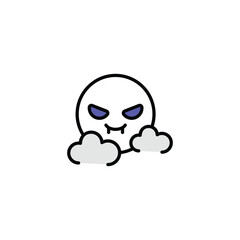 Night icon design with white background stock illustration