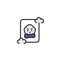 Horror Novel icon design with white background stock illustration