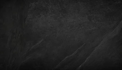 Foto op Plexiglas dark grey black slate texture in natural pattern with high resolution for background and design art work black stone wall illustration © Katherine