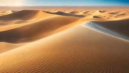 Fototapeta na wymiar wavy sand texture background desert and dunes flat lay top view 