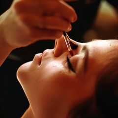 makeup artist at work