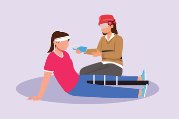 First aid, emergency concept. Colored flat vector illustration isolated.