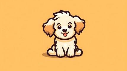 cute dog logo animal
