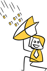 Businessman Holding Shield for Data Security Concept
