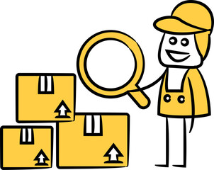 Deliveryman Check Box Stock  
