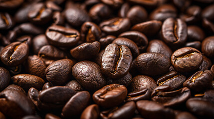 Fototapeta premium Fresh roasted coffee beans