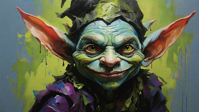 an illustration of an alian with long ears, long ears, green alian, art of an alian