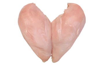 Fotobehang Raw broiler chicken meat isolated on transparent background. © Tamara