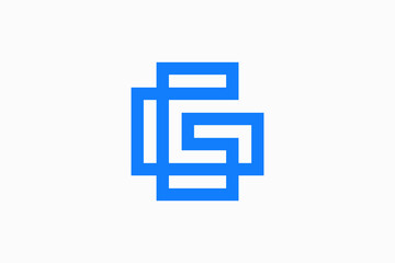 letter G outline Vector Logo Premium
