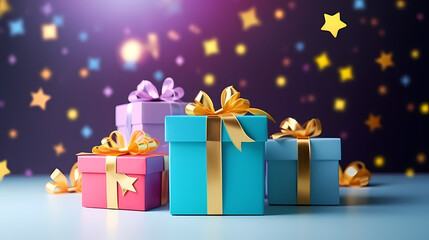 Fototapeta premium Holiday gift box for birthdays, holiday anniversaries, Valentine's Day and weddings