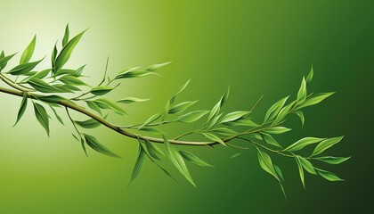 Obraz premium Beautiful olive branch representing peace and tranquility against a lush green backdrop