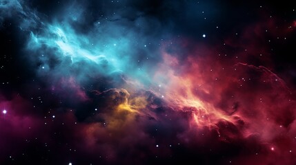 Fototapeta premium Awe inspiring cosmic spectacle of a star field and radiant nebula in the vastness of outer space