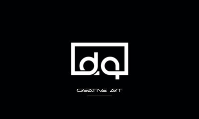 DQ, QD, D, Q abstract letters logo monogram