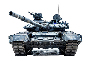 Steel on the Battlefield Army Tank in Action, Camouflaged War Machine, Generative Ai