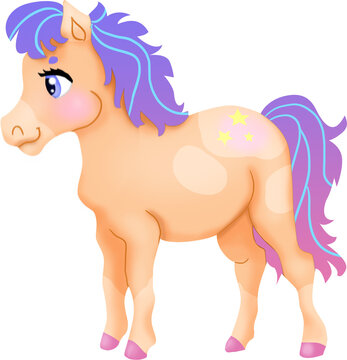 Cute fairy magical cartoon horse pony image
