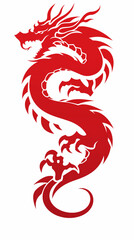 Minimal Red Dragon on Chinese New Year