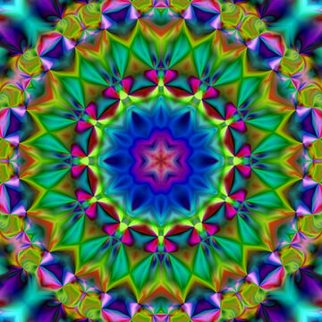 decorative fantasy , flower ornament. the idea for the fabric, Wallpaper, carpets, seal. abstract pattern kaleidoscope Illustration with a kaleidoscope. psychedelic background