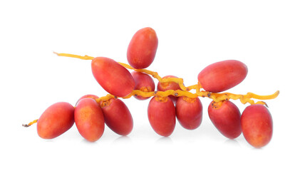 fresh Palm dates on the white background.