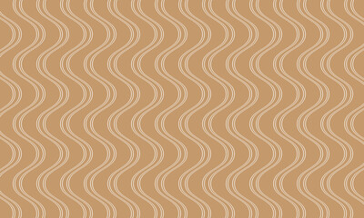 Fototapeta na wymiar abstract seamless geometric white thin smooth wave line pattern on brown.