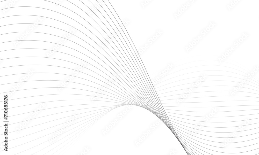 Aufkleber abstract seamless geometric thin wave line with white.